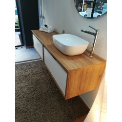 Mueble De Baño Suspendido 80 Cm 2 Cajones + Puerta Kula